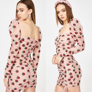 NWOT Lirika Matoshi Strawberry Mini Dress